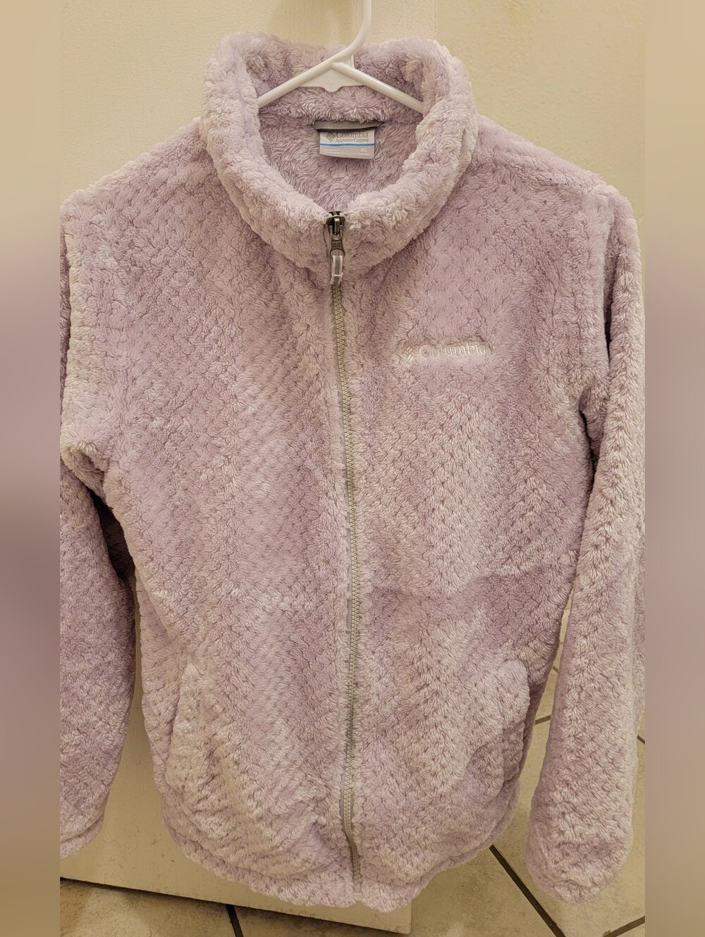 Columbia Women's kids size XL Plush Full-Zip Jacket — Light Lavender